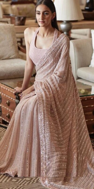 LG 1334 Light Pink Saree : Georgette Blouse : Phantom Silk Work : Sequence Embroidered Work On All Over The Saree Party, Wedding, @1749/- Only | Sarees, Bollywood Sarees, Creative Sarees, Designer Sarees, Embroidered Sarees, Ethnic Saree, Party Wear Sarees
