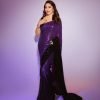 Madhuri Dixit Purple Color 60 Gram Georgette Sequins Work Saree