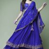 Resplendent Royal Blue Color Trendy Sequence Work Ruffle Lehenga Choli