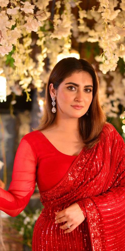 Dazzling Red Color Georgette Embroidery Sequence Work Saree