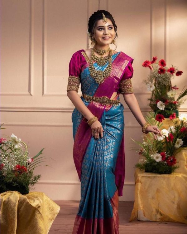 KP 4081 Blue Color Soft Lichi Silk Cloth Beautiful Rich Pallu Saree Casual, Party Wear, Wedding, Events Etc.   Expected Delivery 4-6 Working Days @ 1449/- | Sarees, Bollywood Sarees, Creative Sarees, Designer Sarees, Embroidered Sarees, Ethnic Saree, Modern Digital sarees, Party Wear Sarees
