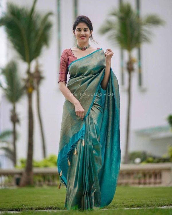 KP 4099 Blue Color Soft Lichi Silk Cloth Rich Pallu All Over Saree Events Casual, Wedding, Festive, Events Etc. Expected Delivery  4-6 Working Days @1349/- | Sarees, Bollywood Sarees, Creative Sarees, Designer Sarees, Embroidered Sarees, Ethnic Saree, Modern Digital sarees, Party Wear Sarees