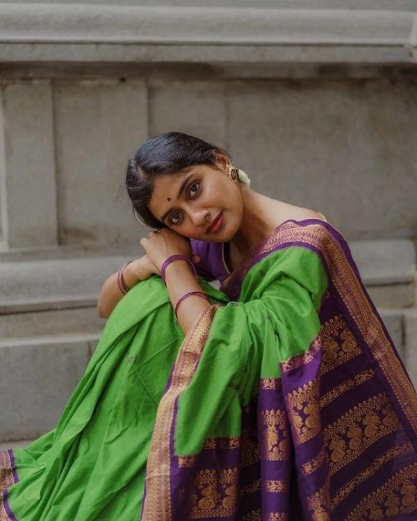 KP - 5044 Parrot Green Color Soft Lichi Silk Jacquard On All Over Saree Casual, Party Wear, Wedding, Events Etc. Expected Delivery 4-6 Working Days @1449/- | Sarees, Bollywood Sarees, Creative Sarees, Designer Sarees, Embroidered Sarees, Ethnic Saree, Modern Digital sarees, Party Wear Sarees