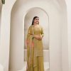 Grand Yellow Viscose Chinon Embroidered Sequence Salwar Suit