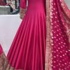Pink Heavy Chinon Embroidery Sequence Gown