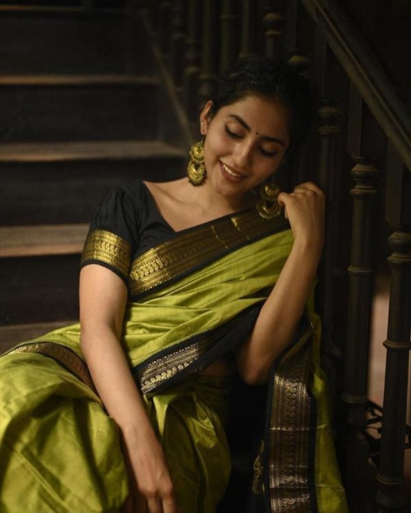 KP 5004 Mehndi Green Color Soft Lichi Silk Jacquard On All Over Saree Casual, Party Wear, Wedding, Events Etc. Expected Delivery 4-6 Working Days @1449/- | Sarees, Bollywood Sarees, Creative Sarees, Designer Sarees, Embroidered Sarees, Ethnic Saree, Modern Digital sarees, Party Wear Sarees