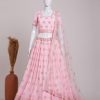 Felicity Pink Color Georgette Embroidery Sequins Lehenga Choli