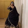 Grand Black Color Georgette Embroidery Sequence Lehenga Choli