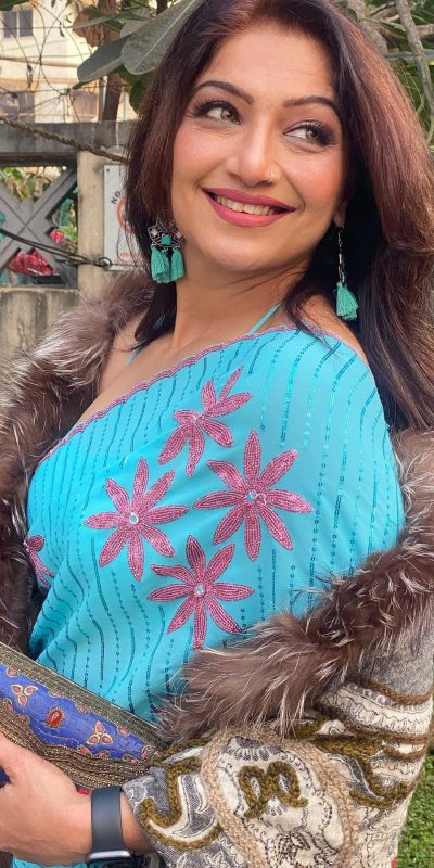 Grand Blue Color Georgette Embroidery Sequence Saree