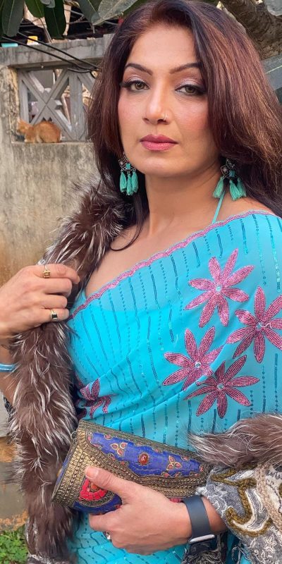 Grand Blue Color Georgette Embroidery Sequence Saree