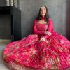 Pink Georgette Silk Amazing Printed Lehenga Choli