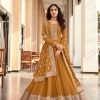 Majestic Mustard Color Georgette Embroidery Salwar Suit