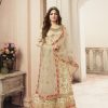 Special Cream Color Jacquard Silk Georgette Diamond Sharara Suit