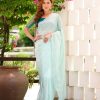 Light Blue Georgette Sequence Work Saree