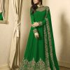 Superb Green Color Georgette Cording Sharara Suit