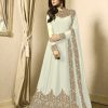 Superb White Color Georgette Cording Sharara Suit