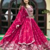 Aglow Rani Color Embroidery Georgette Sequence Lehenga Choli