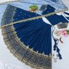 Fancy Royal Blue Color Georgette Embroidery Lehenga Choli