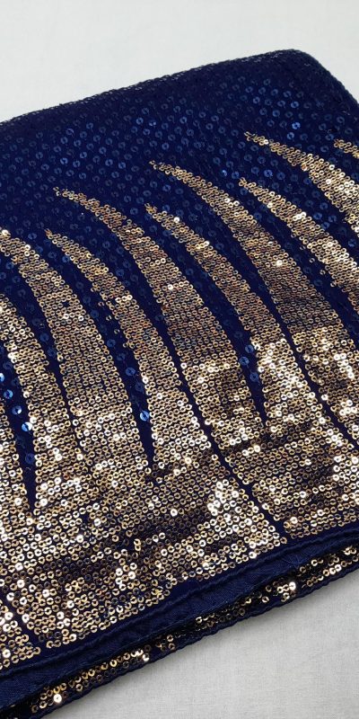 Nice Royal Blue Color Of Heavy Quality 60 Gram Georgette Saree