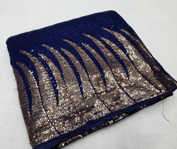 Nice Royal Blue Color Of Heavy Quality 60 Gram Georgette Saree