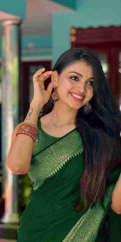 Stylish Green Color Soft Lichi Silk Cloth Jacquard All Over Saree