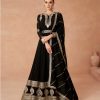 Dark Brown Faux Georgette With Embroidery Work Anarkali Gown