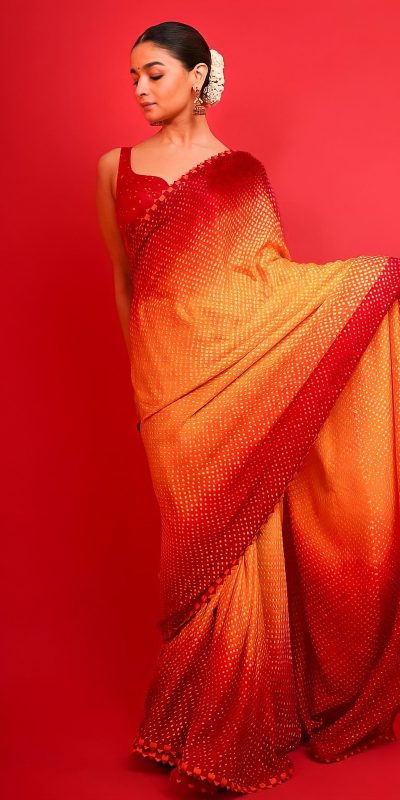 Beautiful Red Color Satin Creap Silk Heavy Satin Zari Saree