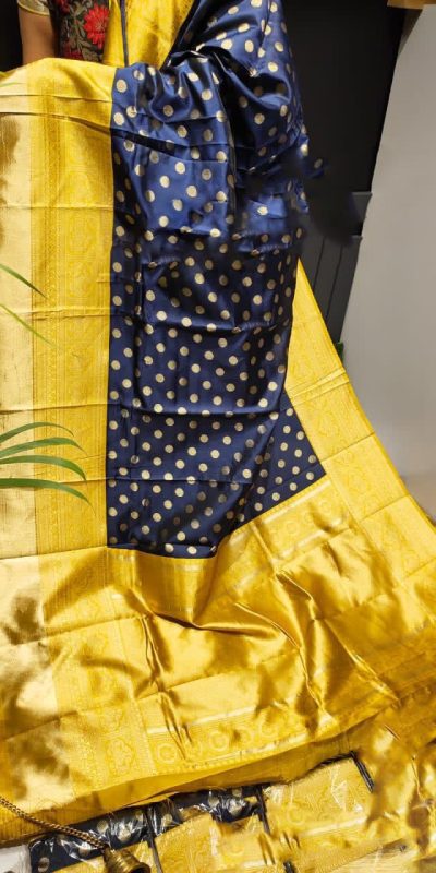 Special Blue Color Soft Litchi Silk Rich Pallu & Jacquard Work Saree