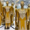 Bright Yellow Color Chinnon Silk With Embroidery Coding Dori-Sequence Work Salwar Suit