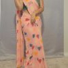 Peach Soft Georgette Silk Digital Print Heart Design Saree