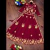 Red Georgette Embroidery Work Anarkali Gown