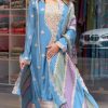Perfect Sky Blue Color Faux Georgette With Embroidery Sequence Work Salwar Suit