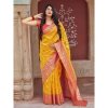 Yellow Soft Silk Jacquard Saree