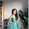 Sky Blue Silk Thread Sequence Anarkali Gown