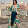 Green Fox Georgette Digital Print Work Salwar Suit