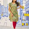 Pista Simmer Silk Office Wear Printed Kurti