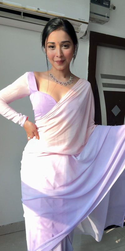 Amazing Purple And Pink Color Soft Georgette Silk Ready To Wear Saree