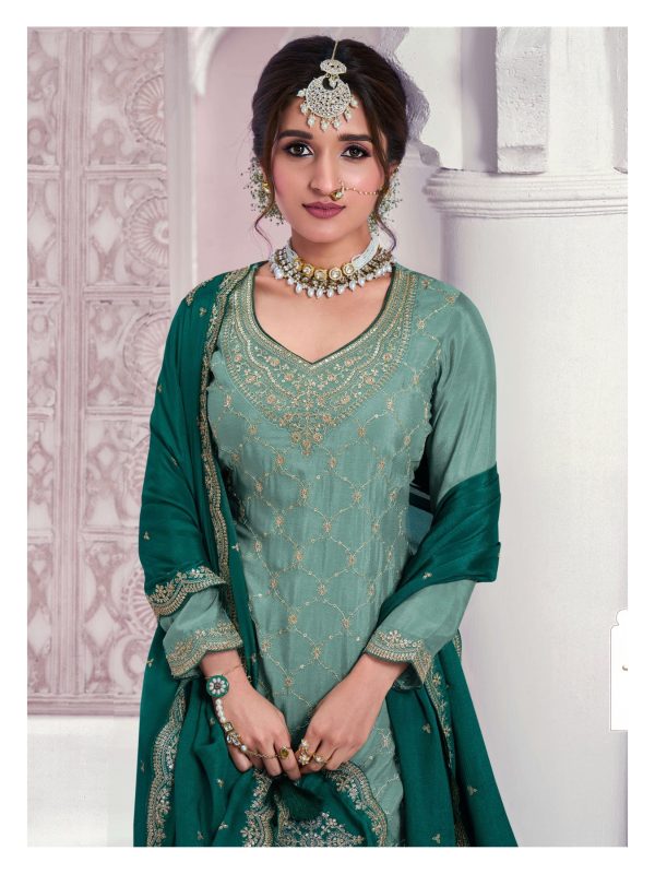 Amazing Rama Color Chinon Multi Coding Work Salwar Suit