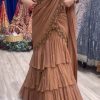 Light Brown Georgette Thread With Sequence Lehenga Choli