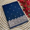 Fantastic Navy Blue Color Banarasi Silk Zari Weaving Rich Pallu Saree