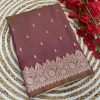 Fantastic Peach Color Banarasi Silk Zari Weaving Rich Pallu Saree