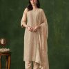 Cream Rangoli Coding Sequence Work Salwar Suit