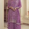 Light Violet Chinon Embroidery Multi Work Salwar Suit