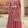 Glowing Peach Color Chinon Embroidery Multi Work Salwar Suit