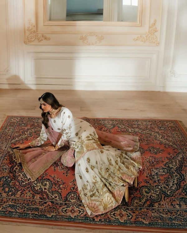 White Georgette Sequence Work Salwar Suit - Image 2