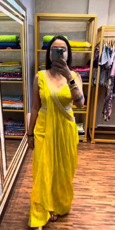 Lovely Yellow Color Chinon Embroidery Work Salwar Suit