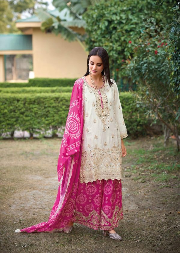 Pink Chinon Sequence Mirror Hand Work Salwar Suit - Image 3