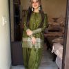 Perfect Green Color Japan Satin Silk Sequence Work Salwar Suit