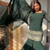 Simple Green Color Georgette Thread 9mm Sequence Salwar Suit
