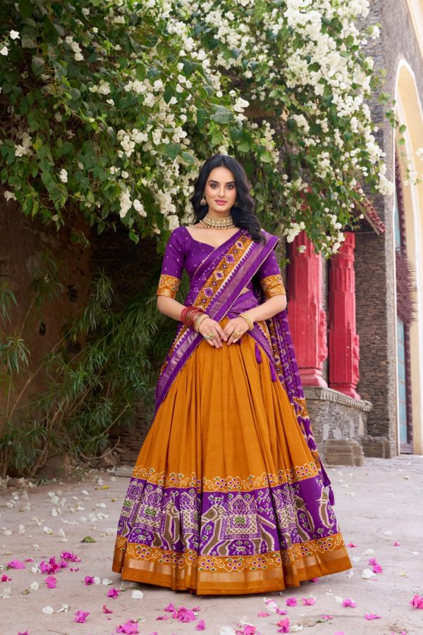 Superb Mustad Color Tushar Silk Patola Printed Lehenga Choli